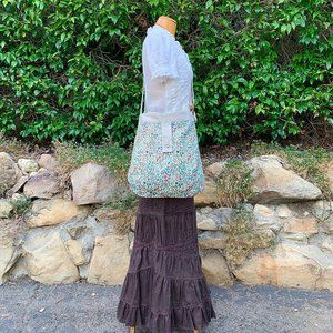 Sondeflor linen reversible Meadow crossover shoulder bag